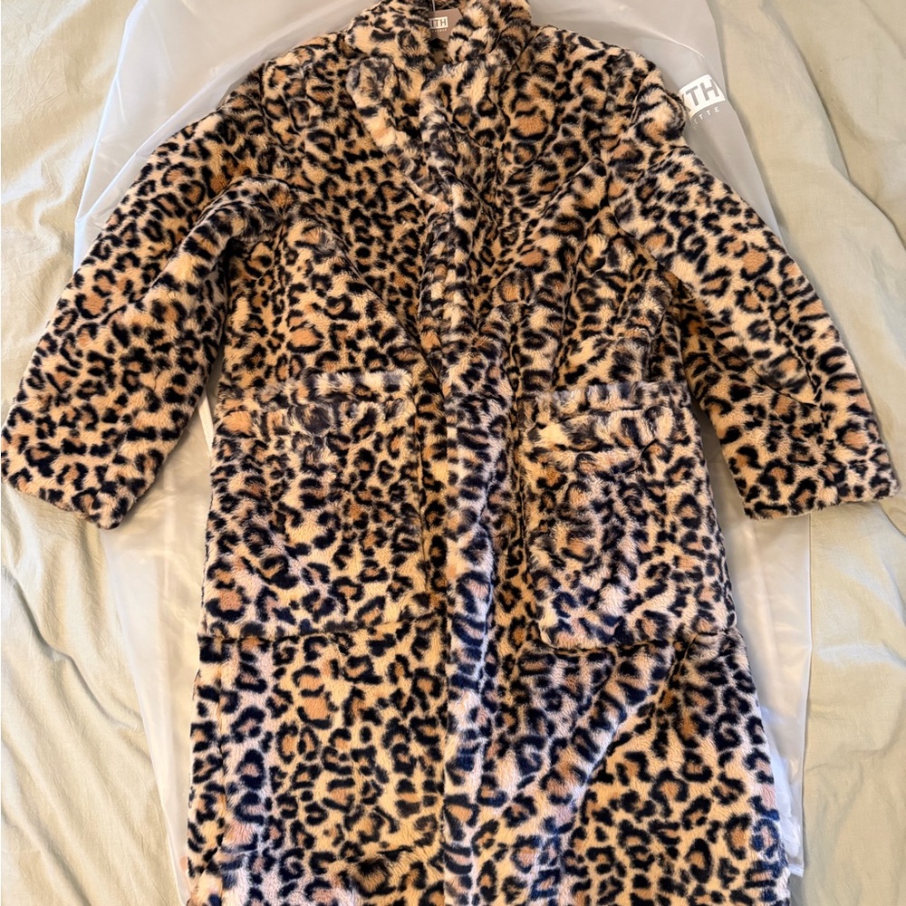 Kith Leopard Print Faux Fur Coat